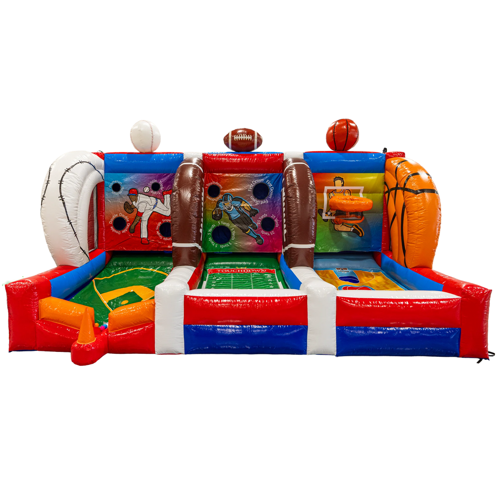Ultimate Sports Challenge Baseball Football Basketball Inflatable Game