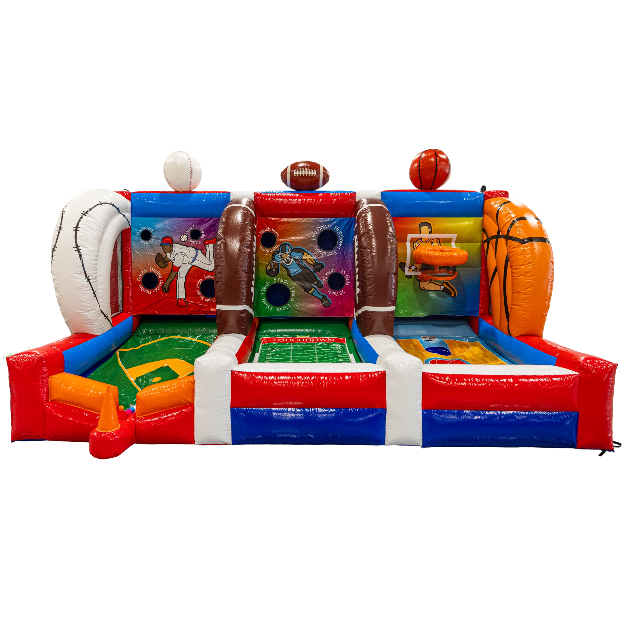 Ultimate Sports Challenge Baseball Football Basketball Inflatable Game