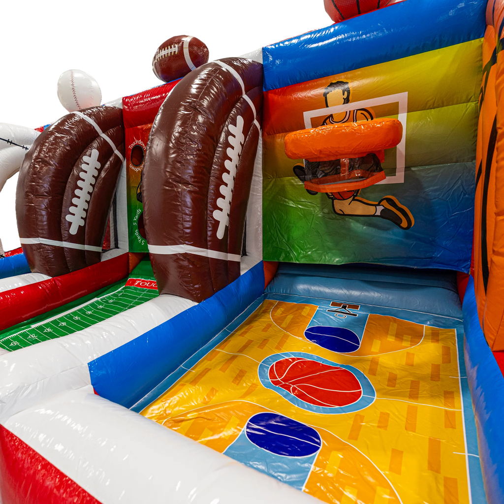 Ultimate Sports Challenge Baseball Football Basketball Inflatable Game
