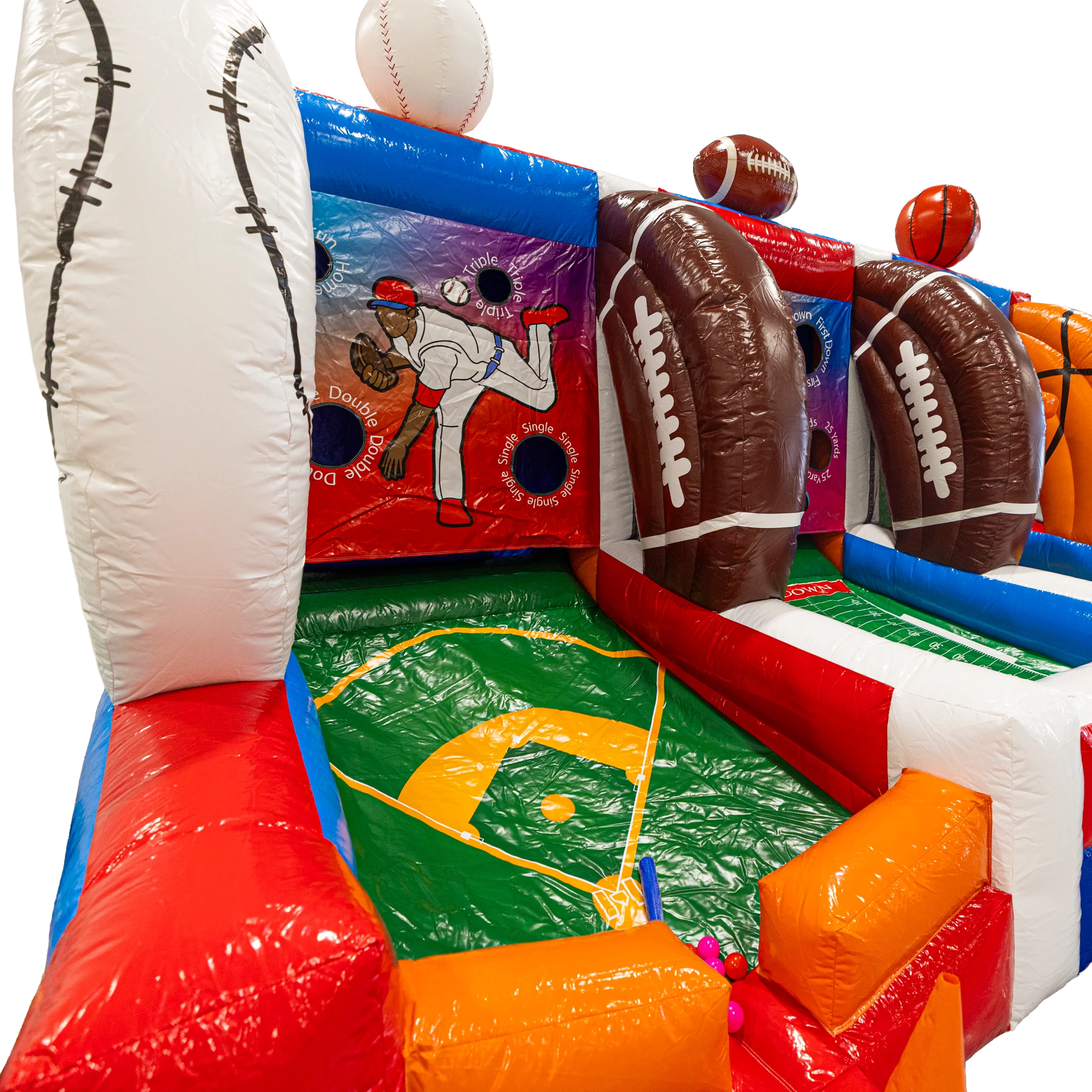 Ultimate Sports Challenge Baseball Football Basketball Inflatable Game