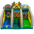 Triple Play Challenge Inflatable Football Axe Throw Baseball Game