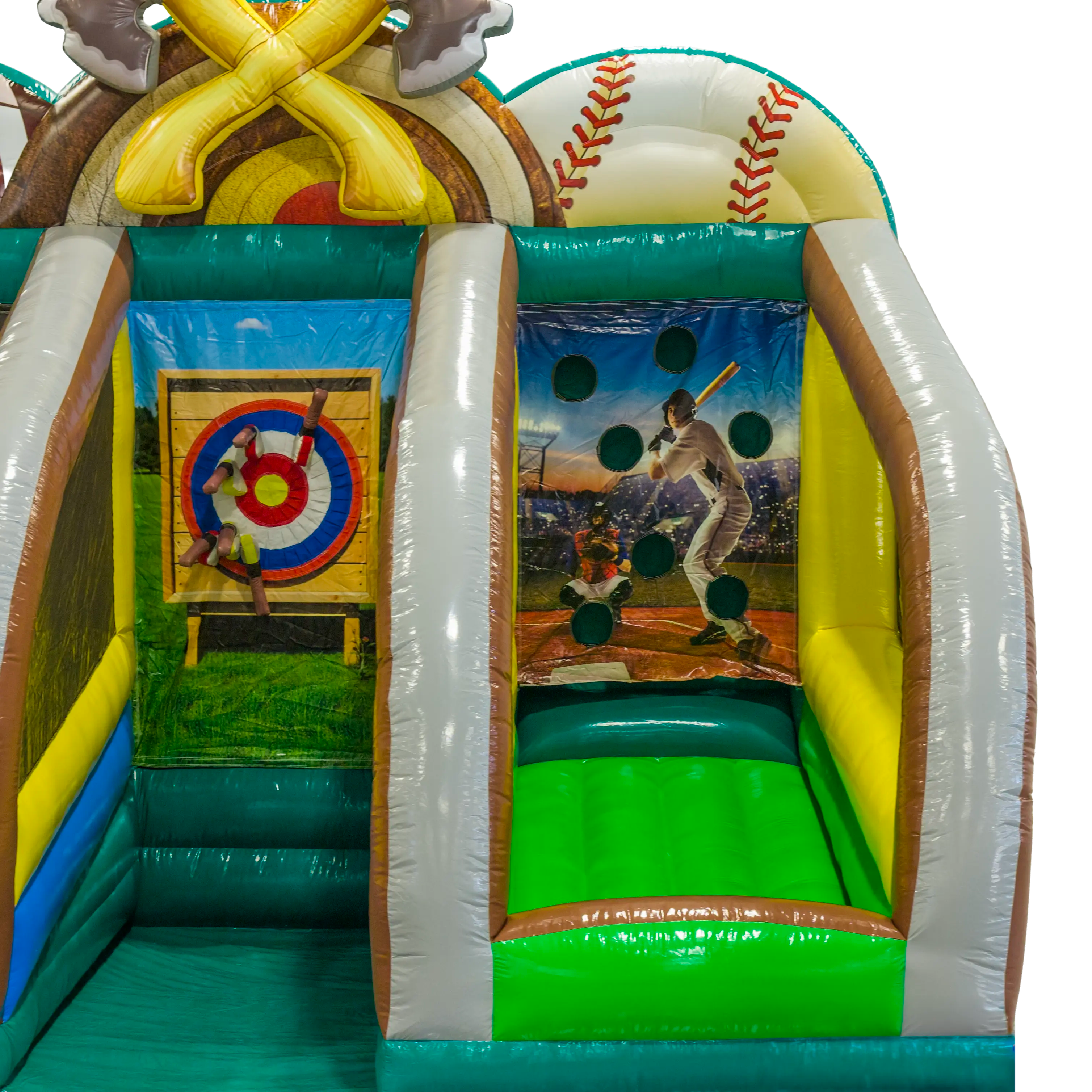 Triple Play Challenge Inflatable Football Axe Throw Baseball Game