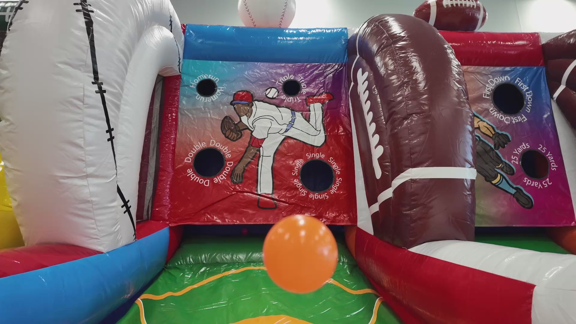 Ultimate Sports Challenge Baseball Football Basketball Inflatable Game
